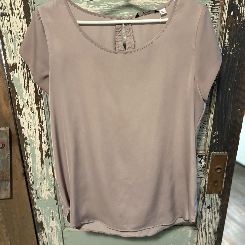 Only Women's Beige Silky Top